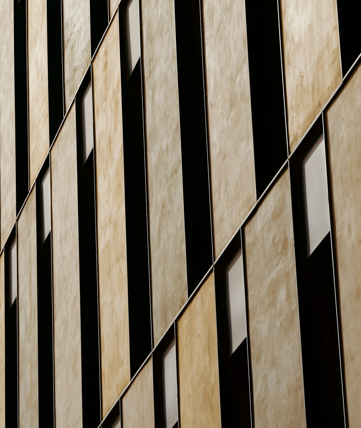 Brass and glass facade detail
